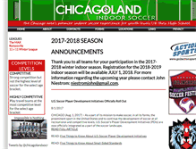 Tablet Screenshot of chicagolandindoorsoccer.com